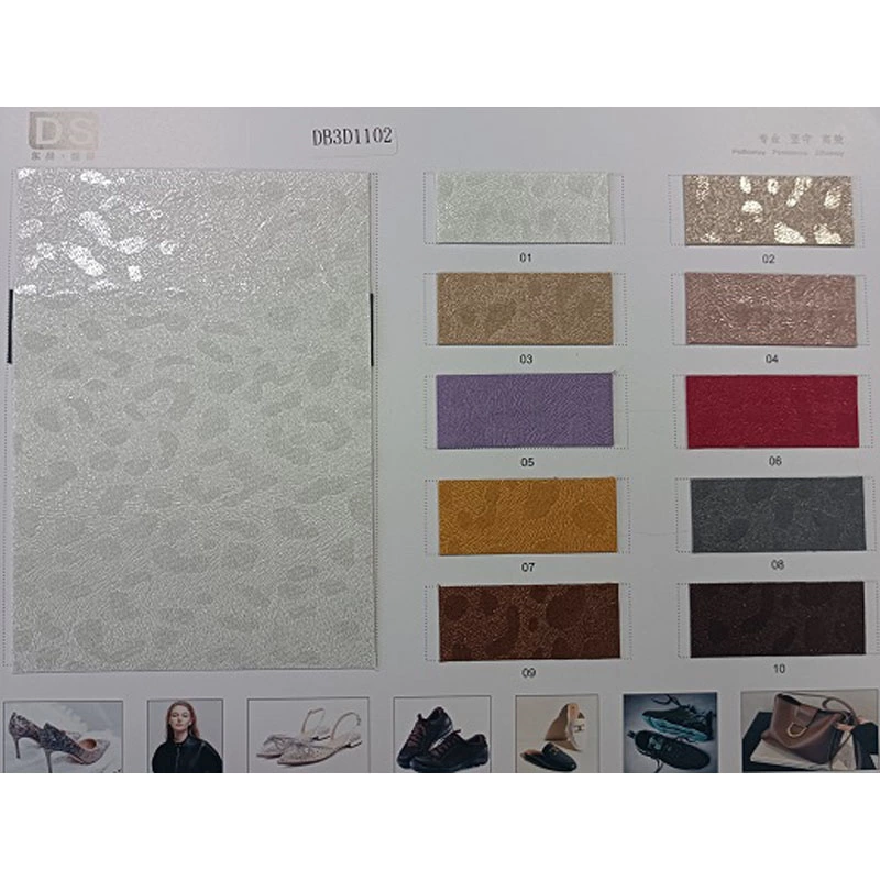 Leopard Film Fabric for Women Shoes Printed Leather Fabric