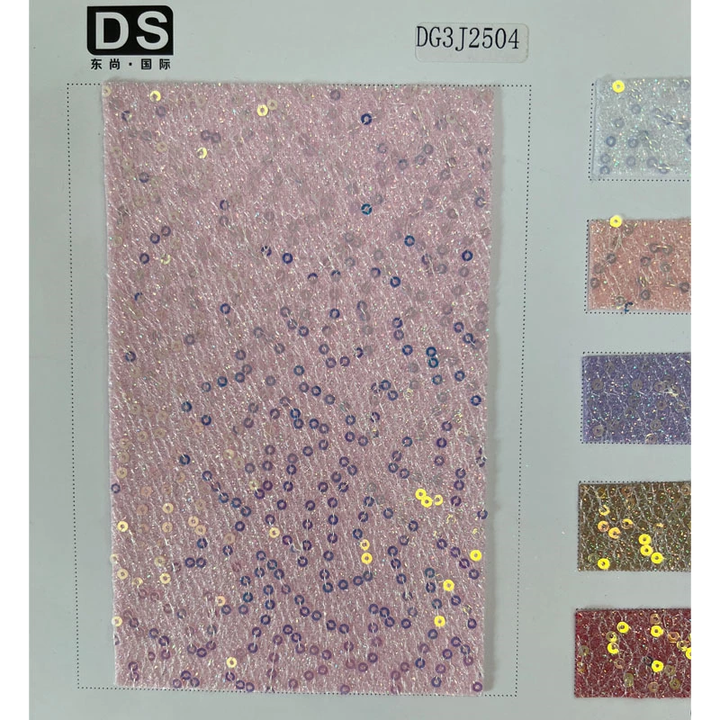 SEQUIN EMBROIDERY FABRIC FOR WOMEN SHOES