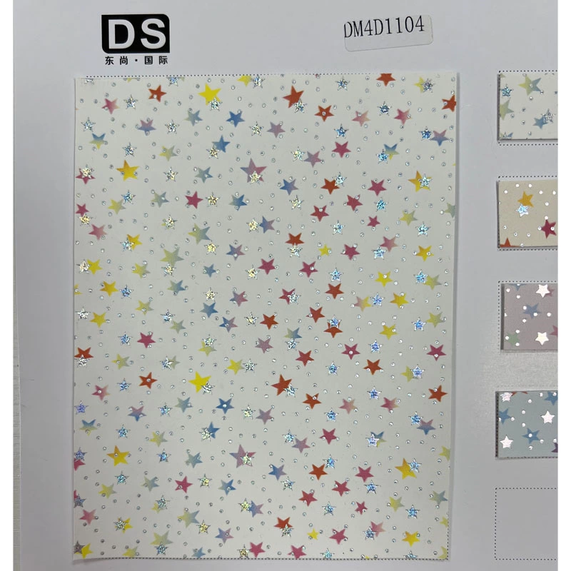 STAR PATTERN GLITTER DESIGNER FAUX LEATHER SHEETS