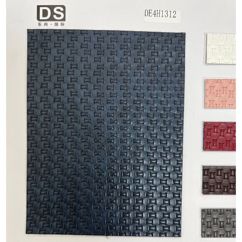 WEAVE PATTERN EMBOSSED PU LAMINATED LEATHER