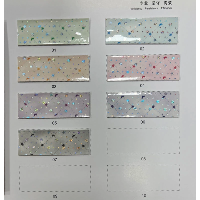 SMALL MOON AND STAR PATTERN TPU FILM PU LEATHER