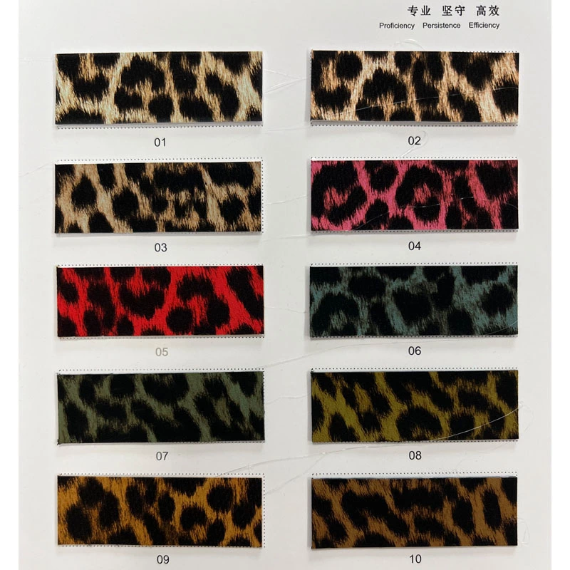 LEOPARD PRINT PU LEATHER FOR SHOE UPPER