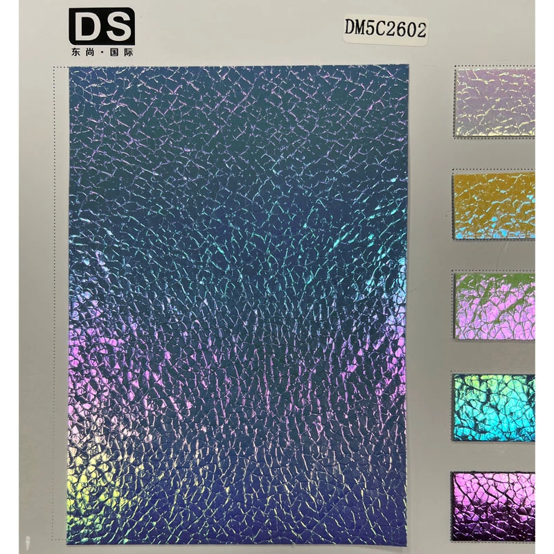 RAINBOW BIG GRAINS FILM PU LEATHER FOR SUMMER SHOES