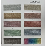 HORIZONTAL STRIPES JEWELS PU PVC LEATHER