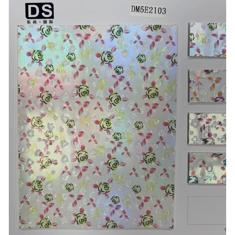 SMALL FLOWER PATTERN DESIGNER FAUX LEATHER SHEETS