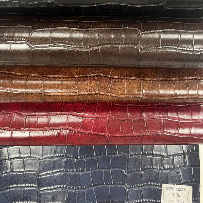 BIG STONE PATTERN PU UPPER LEATHER DSEF CROCO